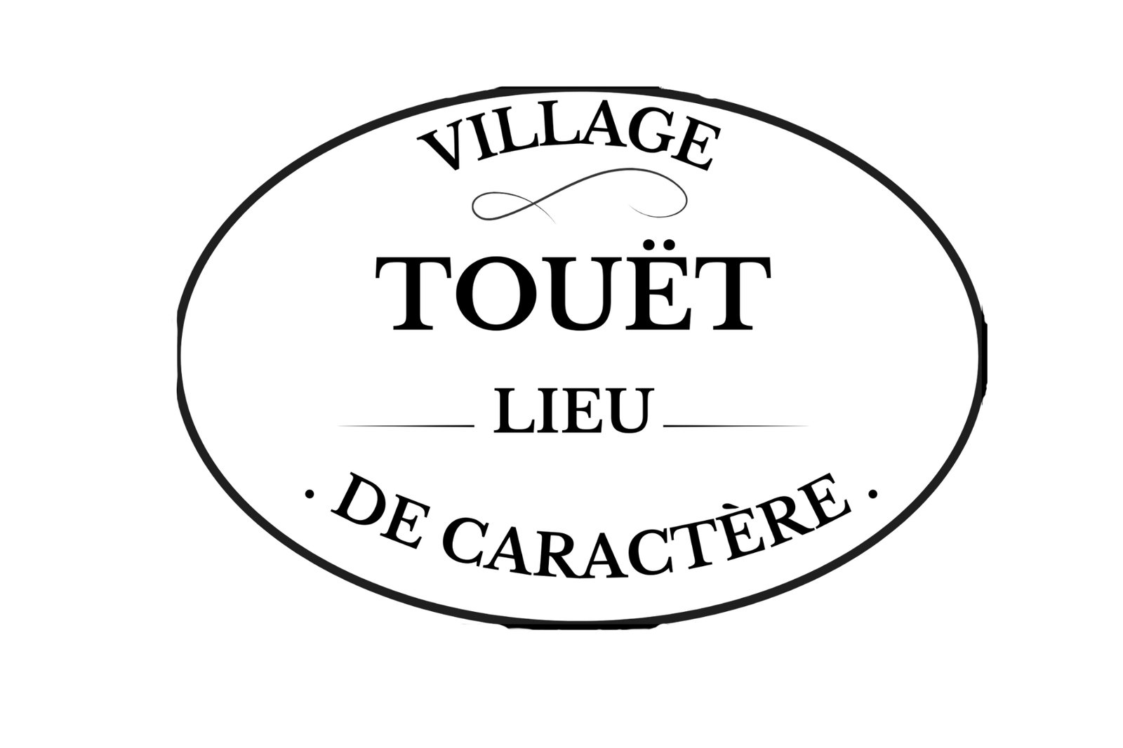 Logo ovale du village de Touët-sur-Var, lieu de caractère dans les Alpes-Maritimes